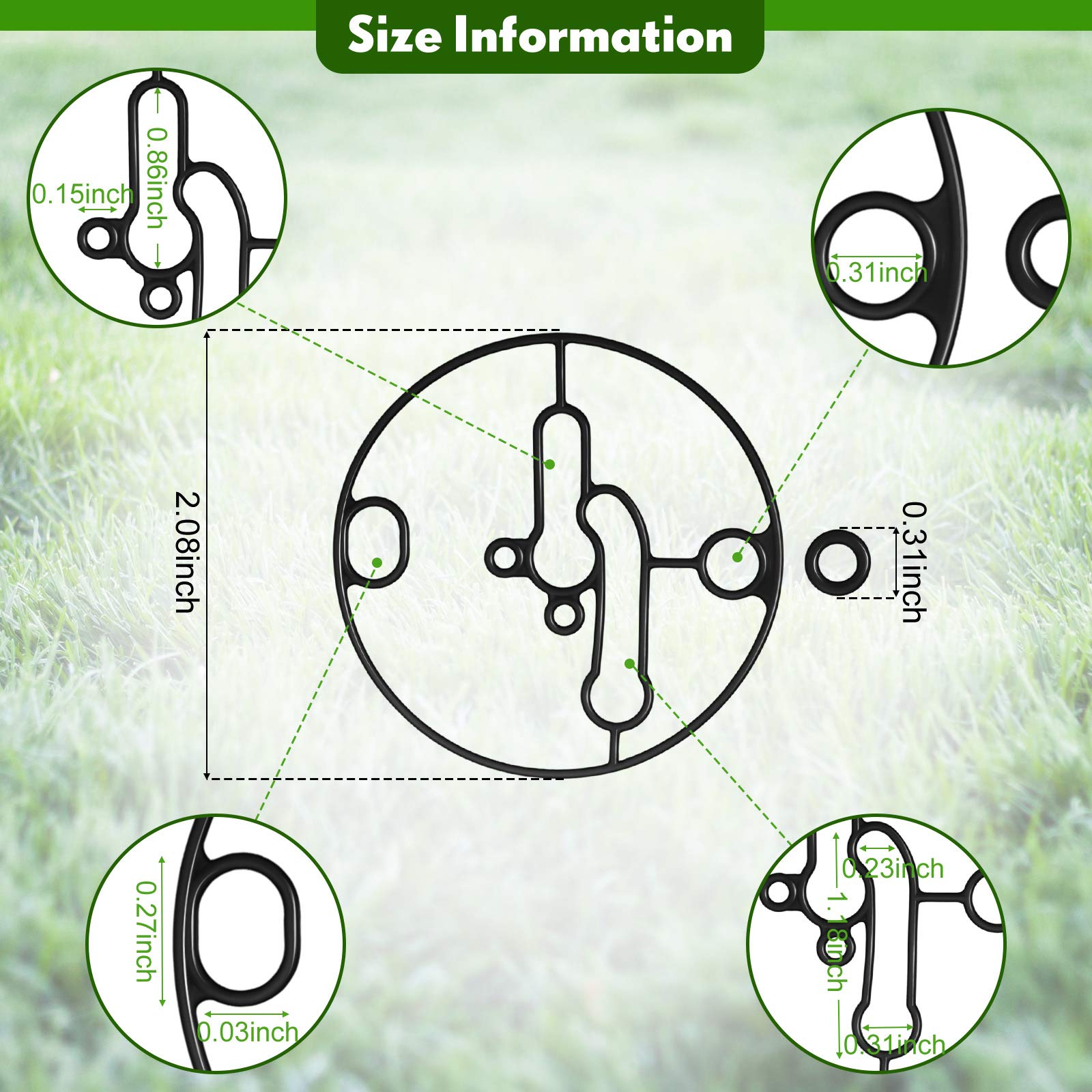 8 Sets Bowl Gasket for 698781 Float Bowl Gasket Replacement Part Including 8 Pieces 698781 Bowl Gaskets and 8 Pieces Seals O-Rin